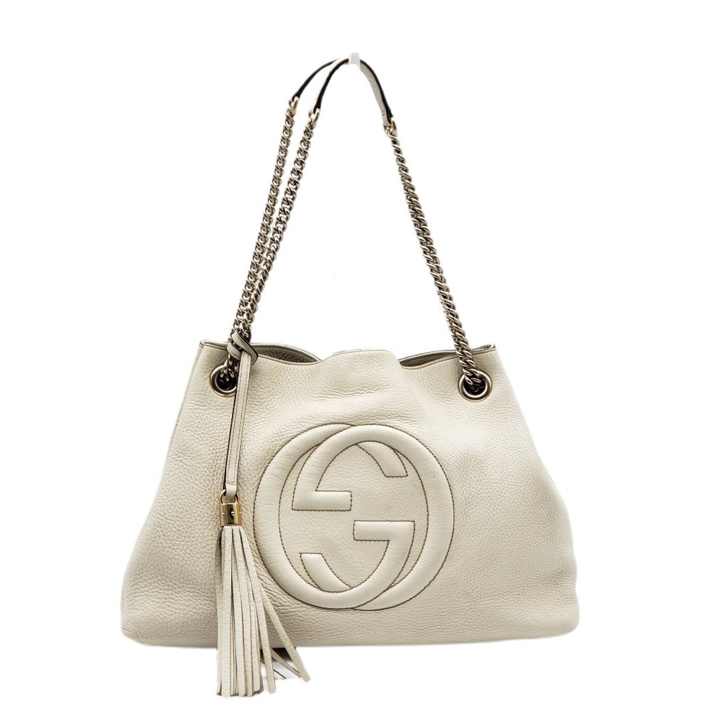 Authentic Gucci Soho on Chain Leather Shoulder Bag
